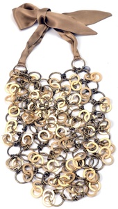 Colliers artisanaux en corne perlée, chaîne à maillons en corne naturelle, bijoux fantaisie, accessoires de mode ethniques bohèmes, vente en gros - Product Image 5