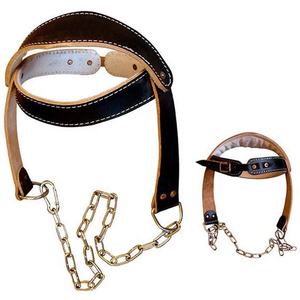 Hot Sale Power Hint Strong Heavy-Duty Stainless Steel PU Leather Gym Harness Adjustable Neck Head Straps for Fitness <b>Weight</b> - Product Image 3