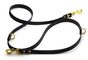 Correa de Adiestramiento para Perros de Cuero Negro - Correa Ajustable Multiusos, Dos Tamaños - Product Image 2