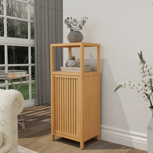 Armadietto a Singola Porta da 41 Pollici con Grande Capacità e Un Ripiano, Multiuso per Bagno e Altri Ambienti - Product Image 2