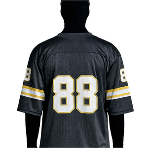 Maillot de football américain respirant entièrement sublimé à manches courtes, coupe oversize, personnalisable avec nom et numéro, par le fabricant - Product Image 2