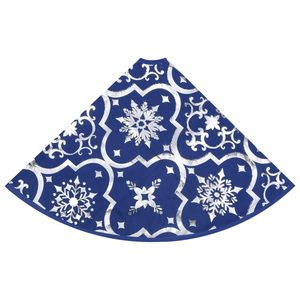Lusso 5 ft tessuto blu albero di natale gonna elegante decorazioni natalizie con disegno calzino - Product Image 6
