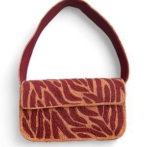 Bolso de mano elegante hecho a mano con bordado de cuentas para fiesta, bolso de moda con bordado de cuentas florales de lujo. - Product Image 5