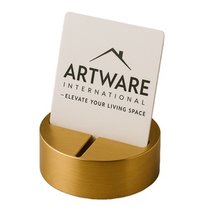 ที่ใส่นามบัตรโลหะสีทองหรูหราแบบกึ่งกลมตั้งโชว์แนวตั้งสำหรับแผนกต้อนรับส่วนหน้าสำนักงานบ้านทันสมัย - Product Image 2