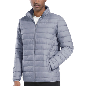 New Design Men Lightweight Puffer <b>Jacket</b> Stand Collar Water Resistant Windbreaker Full Zip <b>Warm</b> Outdoor Work Casual Winter Coat - Product Image 1
