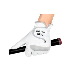 Gants de golf professionnels à doigts entiers, logo personnalisé, en cuir Cabretta extensible, fermeture Velcro antidérapante, vêtements de sport pour hommes - Product Image 4