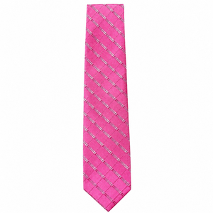 Corbata Geométrica Rosa de Lujo |   Corbata de Diseño Tejida para Hombre, Formal, para Bodas, Fiestas, Negocios, Regalo Premium, Aspecto de Calidad de Exportación - Product Image 1