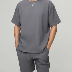 Conjunto de Camiseta y Pantalones Cortos para Hombre, Otoño, Diseño Moderno con Estampado de Leopardo, Fibra de Bambú, Secado Rápido, Anti-Pilling, Ropa Casual - Product Image 1