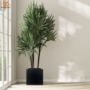 Jardinière carrée en acier galvanisé noir de 26 pouces, écologique, durable, style américain, bac à plantes en métal pour la décoration d'hôtel - Product Image 6