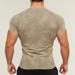 Unisex Gym Wear Set Slim Fit <b>Short</b> Sleeve Quick Dry Breathable Custom OEM Wholesale - Product Image 2