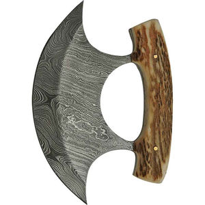 Cuchillos Ulu de Acero de Damasco, Hoja Curva, Herramienta de Cocina para Picar, Cuchillos Ulu de Acero de Damasco Hechos a Mano, Filo Afilado como una Navaja - Product Image 3