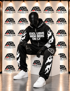 Conjunto de Chándal Holgado Personalizado de 500 g/m² en Felpa Francesa de Algodón, Sudadera con Cremallera y Pantalones Deportivos para Hombre - Product Image 4