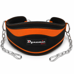 Weighted Pull-up Belt <b>Thick</b> Neoprene Weight Lifting Dip Belt with Chain Double D-<b>Ring</b> Back Support Strap Home Wholesale - Product Image 2