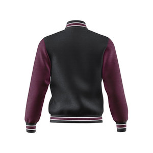 Veste de style universitaire bleu et blanc pour homme, style preppy, col rabattu, manches régulières, polyester, vêtements d'automne - Product Image 4