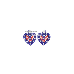 Pendientes Patrióticos con Cuentas, Diseño de Helado Hecho a Mano, Rojo, Blanco y Azul, Joyería Patriótica de Moda para el 4 de Julio - Product Image 4