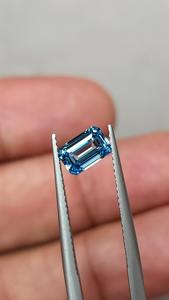 Diamante de 0.50 Ct, corte esmeralda, color azul elegante, cultivado en laboratorio, para la elaboración de anillos, certificado por IGI, diamantes sueltos, todos los tamaños disponibles. - Product Image 2