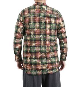Chemise en flanelle unisexe en gros, col en velours côtelé, manches longues, à carreaux, décontractée, vintage, chaude, surchemise - Product Image 6