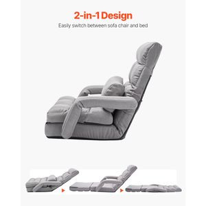 Sedia da Gaming Stile Giapponese con 5 Posizioni Regolabili e Design Pieghevole per Adulti - Product Image 5
