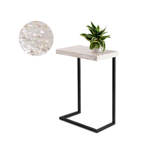 Natural White Capiz <b>Table</b> Minimalist <b>C</b>-<b>Shaped</b> Accent Side <b>Table</b> For Home And Hotel Interior Decoration Supplier - Product Image 1