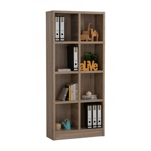 Modern Sonoma Oak <b>Laminated</b> Board 8 Compartment Storage Organizer Home Office File Cabinet - Product Image 4