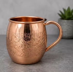 Taza de cobre con asa trenzada de diseño personalizado, estilo vintage, ecológica. - Product Image 4