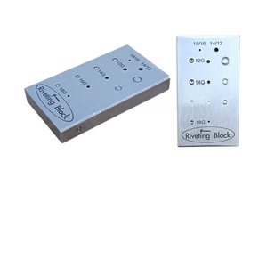 SUNTOOLS/STIPL 003G(X) Bloc de rivetage carré en acier inoxydable, outil de sertissage de bijoux pour le bricolage, tailles de trous 18G 14G 12G Punjab - Product Image 2