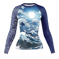 Maillot de bain anti-bactérien respirant personnalisé pour femmes, manches courtes, séchage rapide, protection UV, spandex/polyester, surf, natation, fitness