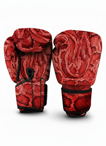 <b>Snake</b> Skin Boxing Gloves Customized Training Sparring MMA Kickboxing Durable PU Leather High Impact Fitness Gloves Anti Slip - Product Image 3