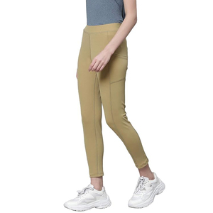 Contrast Stitch Women <b>Leggings</b> High Waist Double Needle Seam Yoga Pants Gym Workout Durable - Product Image 2