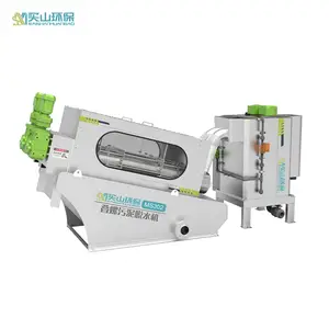 Equipamento automático de secagem de lodo de esgoto, desidratador de prensa de parafuso para estação de tratamento de esgoto