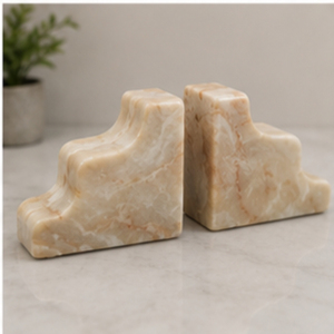 Carved Stone Bookends Irregular Shape Art Sculpture Home Decoration Relievo Technique - Product Image 4