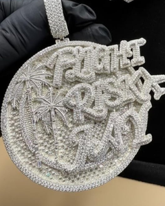 Pendentif personnalisé en moissanite VVS, style hip-hop, design lettre, plaqué or, argent 925, certifié, cadeau d'anniversaire pour homme - Product Image 1