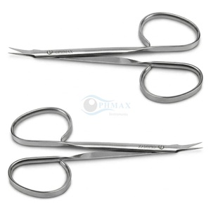 Tijeras de tenotomía Stevens rectas con hojas estándar de puntas roma y mango tipo cinta, de acero inoxidable, reutilizables, de alta calidad. - Product Image 3