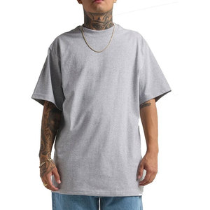T-shirts Grande Taille Maxi Poids Lourd Style Shaka Wear Marque Privée Sérigraphie 100% Coton Coupe Ample Respirant Gris - Product Image 5