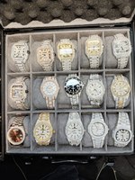 Reloj de Lujo Seiko con Movimiento de Cuarzo, Diseño Antiguo, Cuadrado, con Diamantes, Números Azules, Elegante
