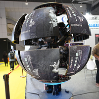 Esfera de vídeo LED circular a todo color personalizada de fábrica ShenZhen Pantalla de globo de bola redonda 3D pantalla esférica para publicidad