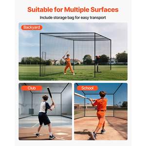 Gabbia da Battuta per Baseball Autoportante e Portatile 41,7 X 12,8 X 10,1 FT, 30 Strati in HDPE Annodato con Ganci a Moschettone per Allenamento Indoor e Outdoor - Product Image 6