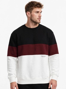 เสื้อสเวตเชิ้ตคอกลมแขนยาวผู้ชายลายบล็อกสีสันจาก Oneten Apparel สไตล์ลำลอง - Product Image 3
