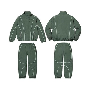 Conjunto Deportivo Unisex de Color Sólido, Chaqueta Cortavientos Impermeable de Manga Larga con Cuello Redondo, Pantalones Deportivos Transpirables y Ecológicos 2 en 1 - Product Image 6
