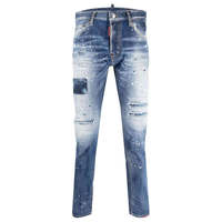 Jeans déchirés en denim délavé uni pour homme, coupe slim, extensibles, style streetwear, 100 % coton, vente en gros