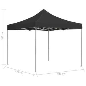 Carpa Plegable para Bodas y Fiestas de Aleación de Aluminio Antracita de 9.8 pies x 9.8 pies - Product Image 6