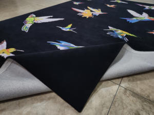 Alfombras de Diseño de Aves de Primera Calidad, Multicolores, Hechas a Mano con Lana de Nueva Zelanda, Alfombras Grandes para Sala de Estar, Alfombras para Cuarto de Niños - Product Image 4