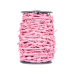 Fil rond en cuir noir tressé à la main, type fil barbelé, pour la fabrication de bijoux par Reliance Leather Products - Product Image 5