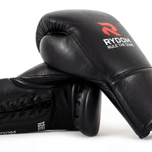 Gants de boxe noirs en PU 10oz, gants de sparring MMA respirants, gants d'entraînement à doigts entiers, sangle de poignet réglable - Product Image 6