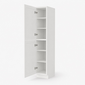 Armario de despensa al por mayor de 15 pulgadas de alto, estilo Shaker blanco de 96 pulgadas de alto y 24 pulgadas de profundidad, RTA, de fábrica de Vietnam - Product Image 3