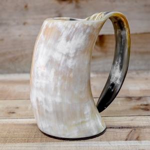 Vaso de cerveza de chupito pulido vikingo auténtico, jarra de cerveza Ale de Chocolate frío con estilo floral para beber vino de hidromiel - Product Image 2