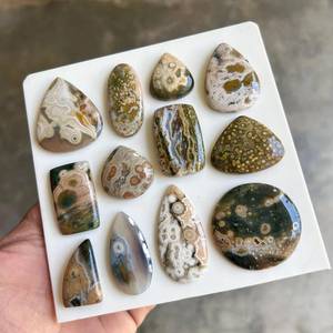 Natural Ocean Jasper Cabochons Bulk lot gemstone Mixed Shapes Polished Loose Gemstones For Jewelry Making Wholesale Lot - Product Image 6