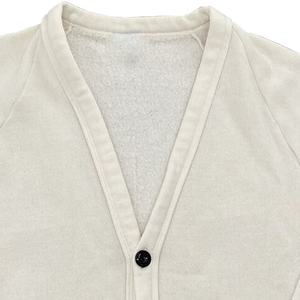 Men's <b>White</b> <b>V</b>-<b>Neck</b> Cardigan <b>Sweater</b> Full Sleeve Solid Color Button Closure Autumn Wear Breathable Cotton Material - Product Image 5