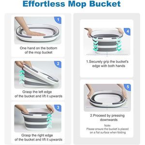 Cubo de Silicona Plegable de 16L con Asas, Diseño Plegable que Ahorra Espacio, para Limpieza, Lavandería, Almacenamiento, Camping, Uso Portátil - Product Image 2