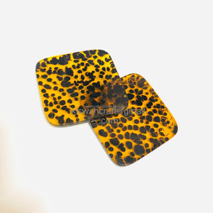 Sous-verres en résine naturelle, couleur personnalisée, design élégant et luxueux, pour le thé, le café, le jus, décoration de table, tapis, coussinets - Product Image 4